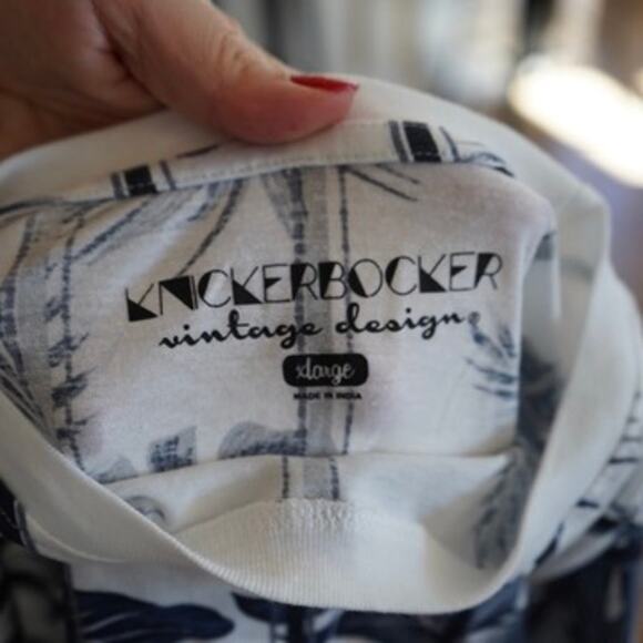 Knickerbocker Short Sleeve Pullover Round Neck Shirt White Mens Size XL - Picture 4 of 6